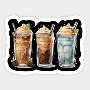 Ice Coffee Cafe Roast Retro Established Since Sticker